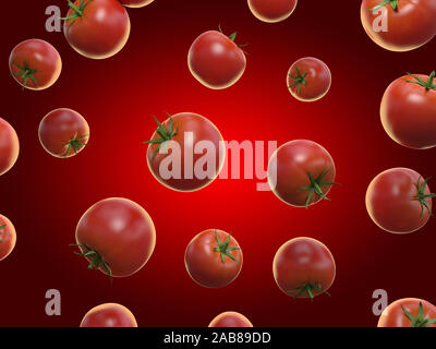 3D-gerenderte Essen Abbildung: Tomaten Stockfoto