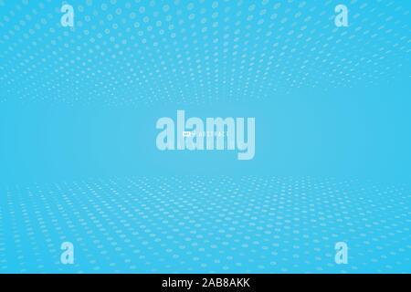 Abstrakte hellen Gradient blaue Tapete mit halftone gepunktete minimales Design Hintergrund. Verwenden Sie für Ad, Poster, Artwork, Vorlage, abdecken. Abbildung Stock Vektor