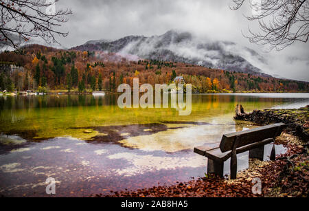 Bohinjer See im Herbst, Slowenien Stockfoto