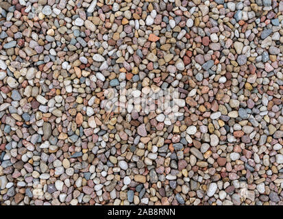 Sortierte bunte Kieselsteine vom Strand Stockfoto