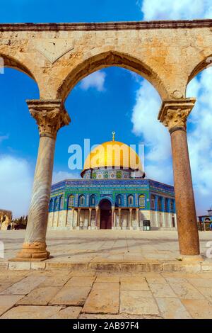 Felsendom islamische Moschee Tempelberg, Jerusalem, Israel, Naher Osten.
