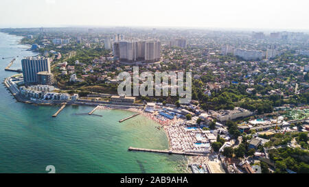 Luftaufnahme von Odessa, Stadt und Hafen im Sommer Tag drone Stockfoto