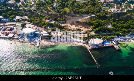 Luftaufnahme von Odessa, Stadt und Hafen im Sommer Tag drone Stockfoto