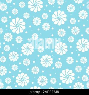 Vektor nahtlose Hintergrundmuster mit abstrakten floralen Elementen. Nahtlose Textur Design mit blume Kreise und Punkte. moderne Muster für Stoff text Stock Vektor