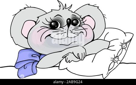 Ratte, Maus, lustige Tier im chinesischen Tierkreis, chinesischen Kalender, 3D-Vektor icon Stock Vektor