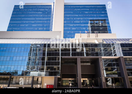 Jessie Street Center, New business Gebäude an der Macquarie Street im westlichen Vorort von Parramatta, Sydney, Australien Stockfoto