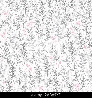 Süße Hand gezeichnet Blume nahtlose Muster, floral background, toll für Textilien, Banner, Umwickeln - vektor design Stock Vektor