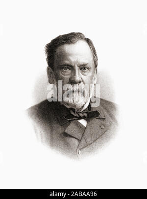 Louis Pasteur, 1822 - 1895. Französische Biologe, Mikrobiologe und Chemiker für seine Entdeckungen der Grundsätze der Impfung, mikrobielle Fermentation und Pasteurisierung bekannt. Stockfoto