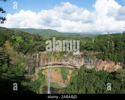 Chamarel Wasserfall in Mauritius Stockfoto