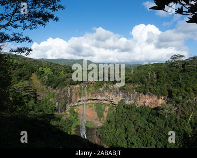 Chamarel Wasserfall in Mauritius Stockfoto