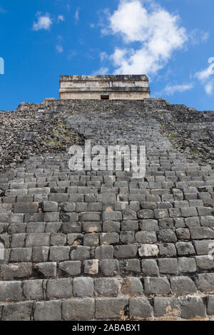 Abstrakte Details der Hauptburg der Maya Chichen Itza Aufstellungsort auf der Halbinsel Yucatan in Mexiko Stockfoto