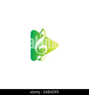 Vektor Symbol wiedergeben. Video application Icon Design vorlage. Musik Player. Line Art. Papier origami Sammlung. Application Icon Design für Telefon. Materia Stockfoto