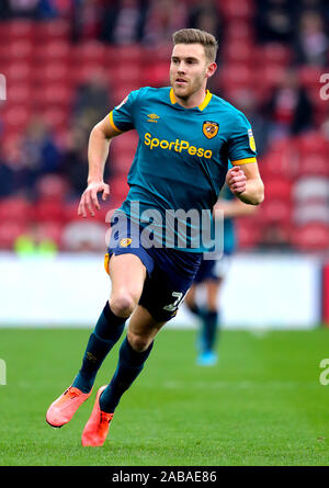 Von Hull City Callum Elder während der Sky Bet Meisterschaft Spiel im Riverside Stadium, Middlesbrough. Stockfoto