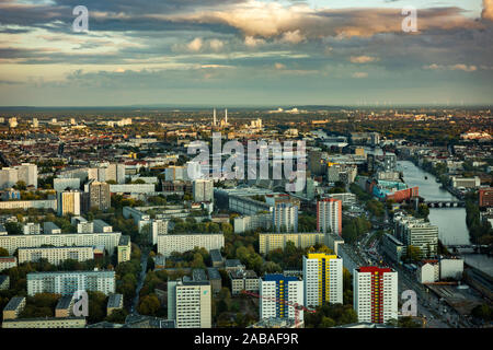 Luftbild von Berlin aus der Berliner Fernsehturm, Deutschland Stockfoto