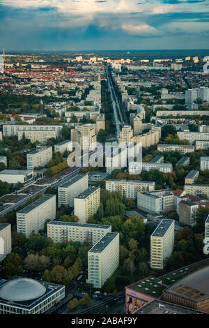 Luftbild von Berlin aus der Berliner Fernsehturm, Deutschland Stockfoto