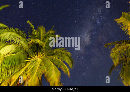 Milkyway auf Vilamendhoo, Malediven Stockfoto