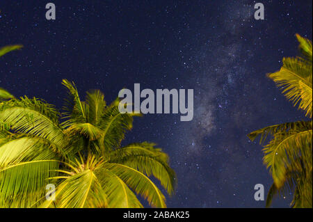 Milkyway auf Vilamendhoo, Malediven Stockfoto