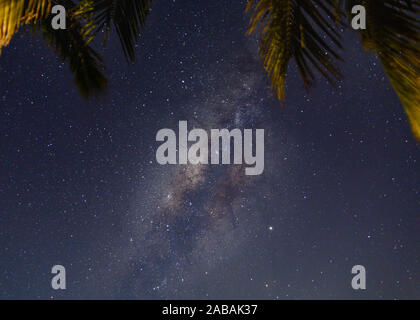 Milkyway auf Vilamendhoo, Malediven Stockfoto