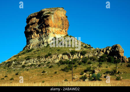 Felsformation im Golden Gate National Park in Suedafrika Stockfoto