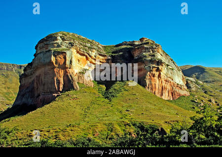 Felsformation im Golden Gate National Park in Suedafrika Stockfoto