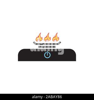 Tischplatte Gasherd Vektor Stock Vektor