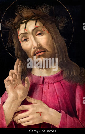 Der auferstandene Christus von Sandro Botticelli (Alessandro di Mariano di Vanni Filipepi, c 1445-1510), Farbe auf Panel (übertragen), c 1480 Stockfoto