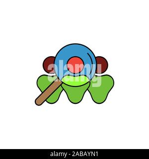 Human resource Symbol, Farbe auf weißem Hintergrund - editable Vector Illustration rekrutieren Stock Vektor