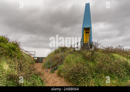 Kapelle sechs Sümpfe, Lincolnshire, England, Großbritannien - 27 April, 2019: Der Sound Turm, Teil der Strukturen auf der Kante Stockfoto