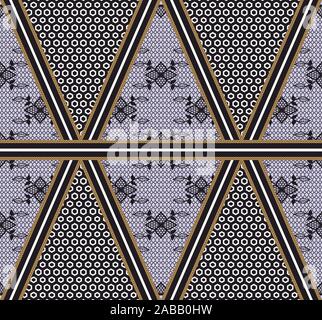 Nahtlose lace Muster mit weißen Sechsecken. Geometrische Hintergrund. - Vektor Stock Vektor