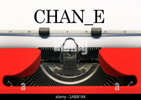 Das Wort ändern oder Chance in Großbuchstaben geschrieben mit einem Abstand von jeweils an der Stelle des Buchstaben G oder der Buchstabe C Stockfoto