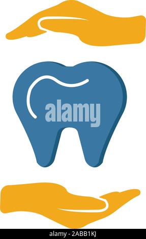 Zahnversicherung Symbol. Farbige einfache Elemente von Versicherungs- Sammlung Stock Vektor