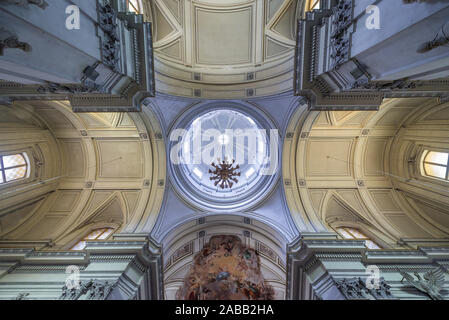 Decke über dem Hochaltar der Metropolitan Kathedrale der Himmelfahrt der Jungfrau Maria in Palermo, Stadt, die Hauptstadt der Autonomen Region Sizilien, Italien Stockfoto