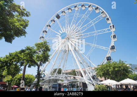 Touristische Attraktion, die Cape Rad enorme Riesenrad oder großes Rad an der V&A Waterfront in Kapstadt, Südafrika im Frühjahr Stockfoto