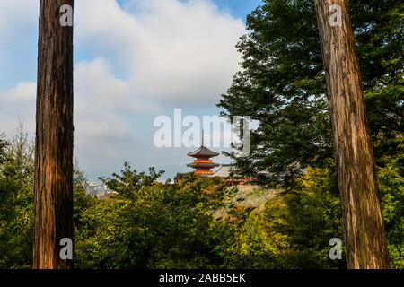 Kyoto, Japan - 10/31/19 - Die großen buddhistischen Tempel Komplex in der Innenstadt von Kyoto - Japan Stockfoto