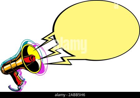 Megaphon Ankündigung Werbung Stock Vektor