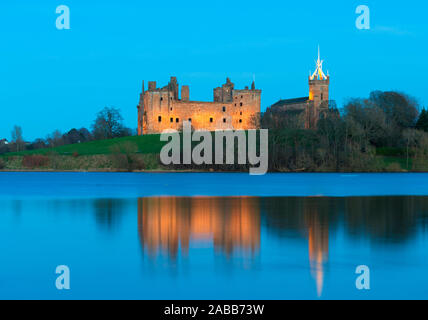 Anzeigen von Linlithgow Palace in Linlithgow, West Lothian, Schottland, Großbritannien. Geburtsort von Mary Queen of Scots. Stockfoto