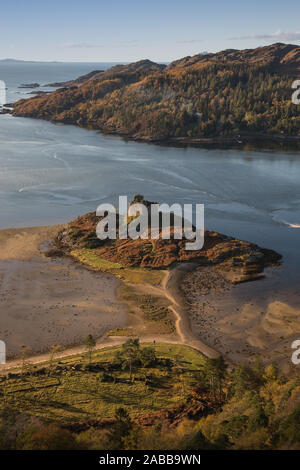 Castle Tioram, Loch Moidart, Schottland Stockfoto