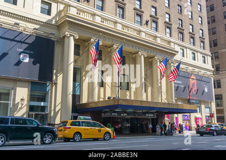 New York, USA - 20. August 2018: Das Hotel Pennsylvania Hotel 401 Seventh Avenue in Manhattan, New York City entfernt. Stockfoto
