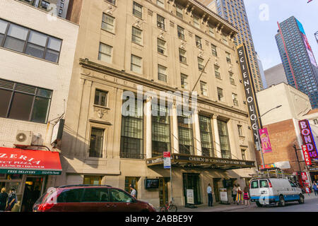 New York, USA - 20. August 2018: Die Scientology Kirche New York 227 W 46th St, New York, NY Stockfoto