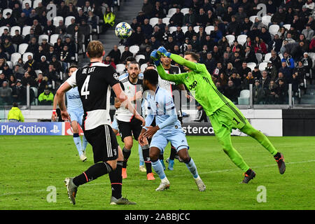 Wojciech Szczesny (Juventus FC) während der UEFA Champions League zwischen Juventus Turin und Atletico Madrid bei der Allianz Stadion am 26 November, 2019 in Turin, Italien. Stockfoto