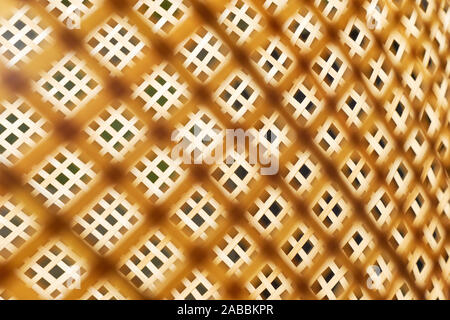 Gewebt Bambus Wicker geometrische Struktur gekrümmte Stockfoto