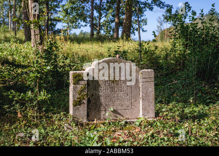 Alter Friedhof in der Nähe von Ornowo Dorf in Ostroda Grafschaft von Polen Stockfoto