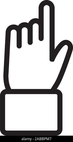 Hand signal Icon Design, Emoticon menschlichen Finger Geste palm Kommunikation und Menschen Thema Vector Illustration Stock Vektor