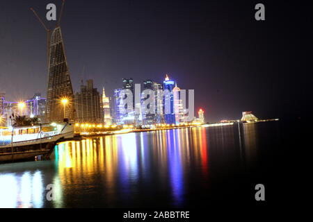 Skyline Katar Stockfoto