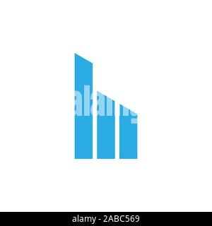 Einfaches Gebäude silhouette business plan Konzept Vektor Stock Vektor