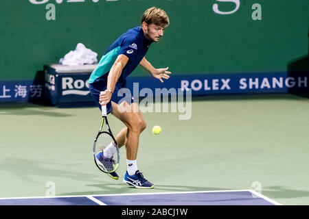 Belgische Tennisprofi David Goffin konkurriert gegen die Kasachische professional tennis player Michail Kukushkin während der zweiten Runde vom 2. Stockfoto