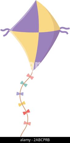 Kite Design, Spielzeug Kindheit spielen Spaß Kid spiel Geschenk und Objekt Thema Vector Illustration Stock Vektor