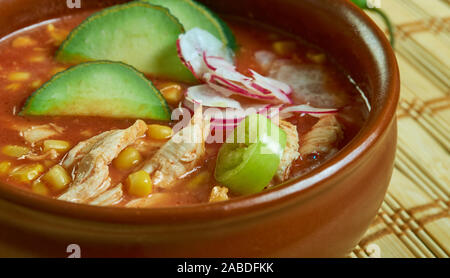 Taco Ranch Chicken Chili, mit nur 5 Zutaten in einen Bräter oder Instant pot Stockfoto