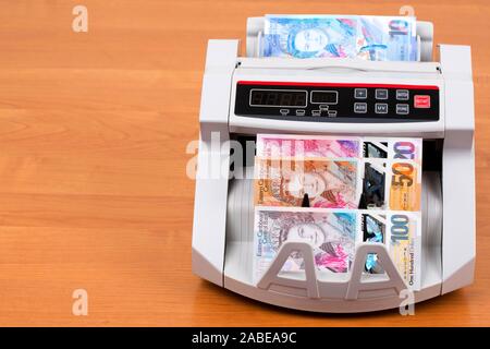 Eastern Caribbean Dollar in eine zählmaschine Stockfoto