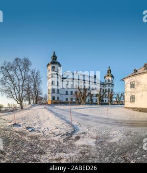 Skokloster Motormuseum am See Malaren im Winter, Uppland, Schweden, Skandinavien Stockfoto